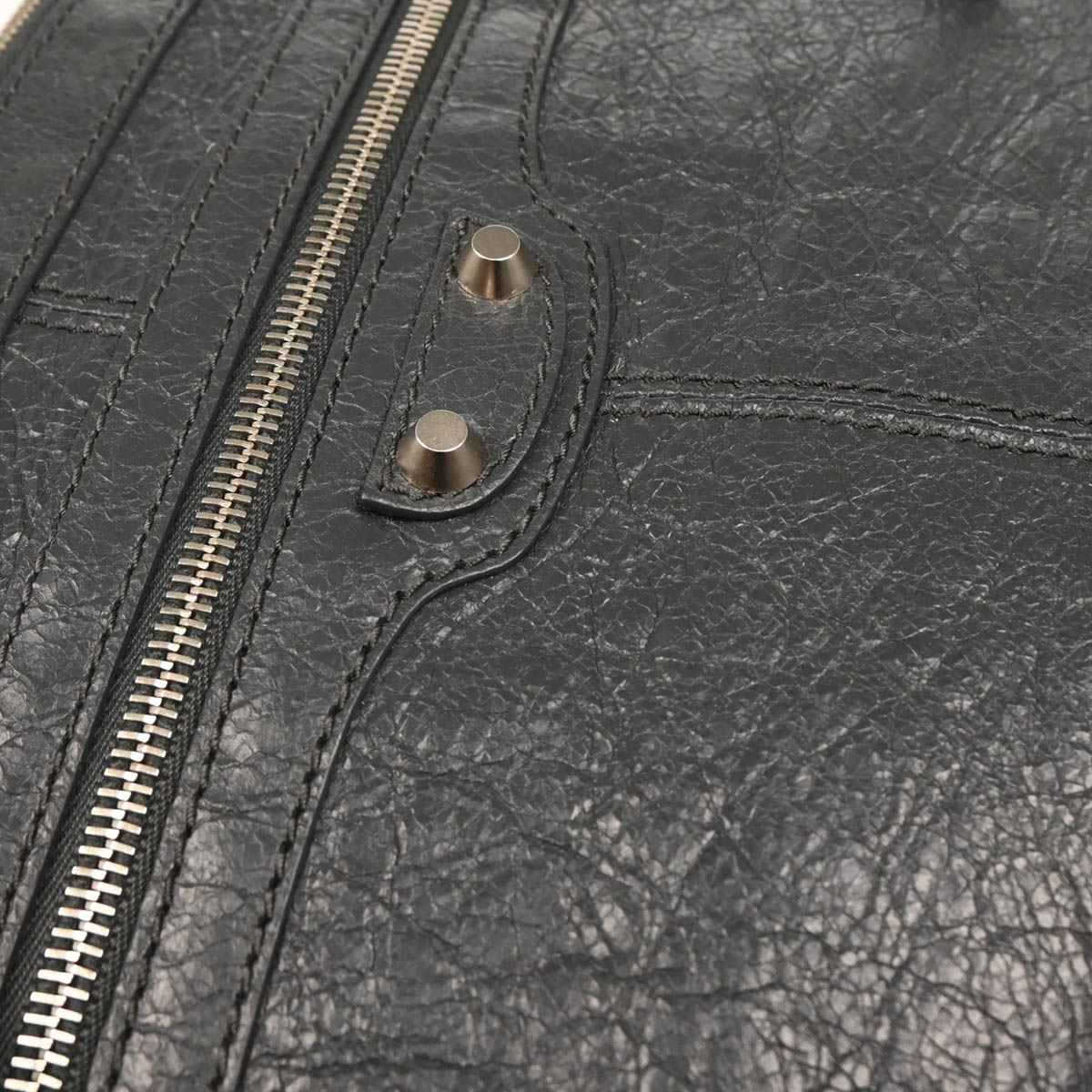 Balenciaga Gray Lambskin Clip L Clutch Bag