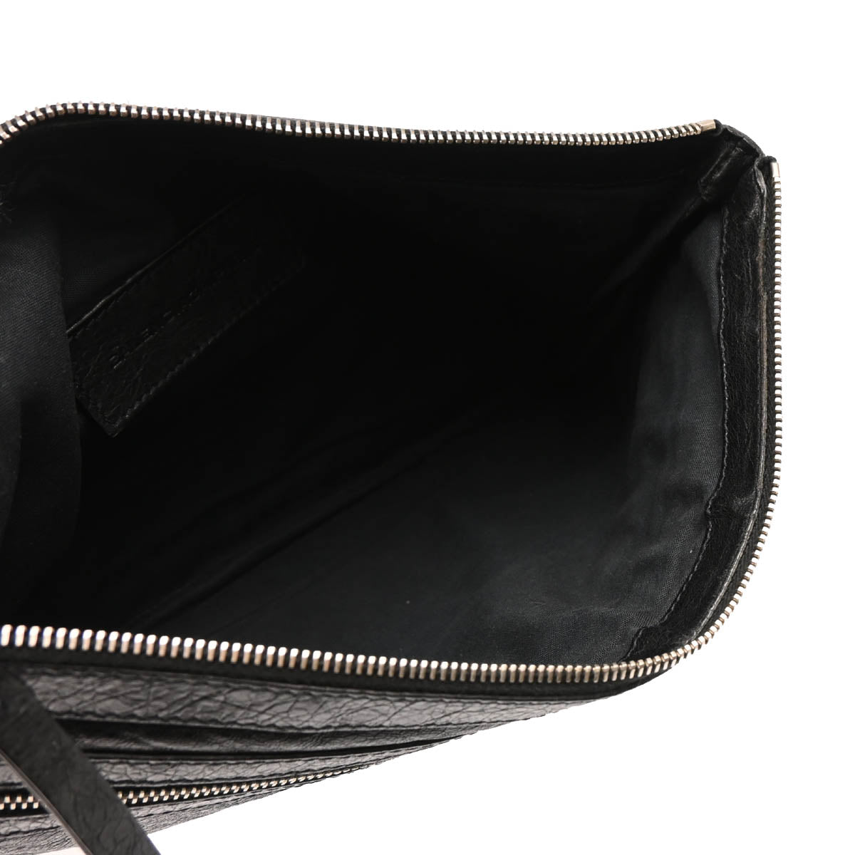 Balenciaga Black Leather Clip M Clutch Bag
