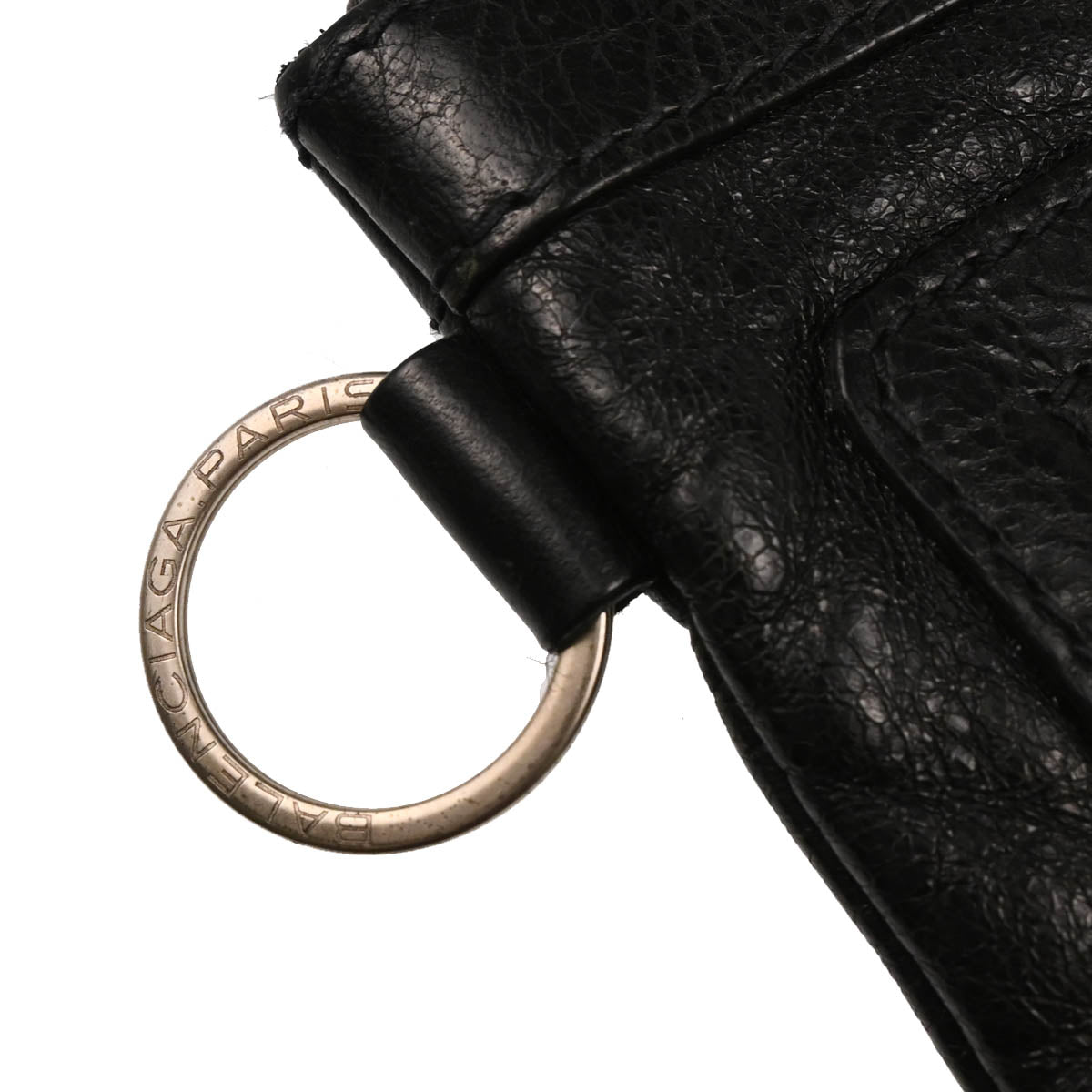 Balenciaga Black Leather Clip M Clutch Bag