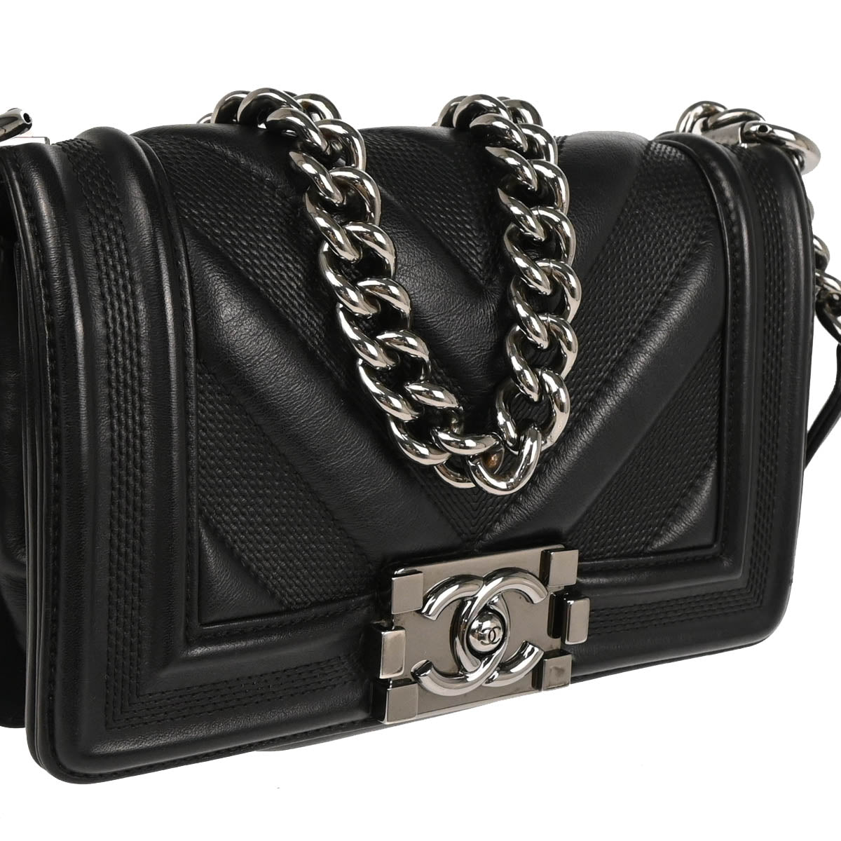 Boy Chanel 2019 Black Lambskin Small Chain Shoulder Bag