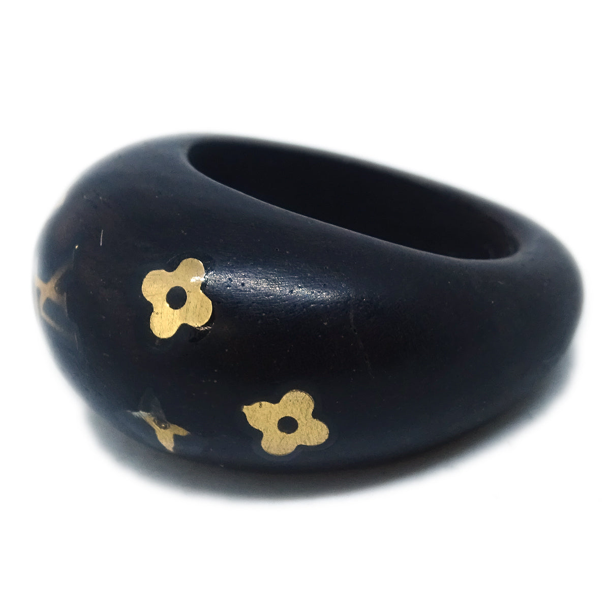 Louis Vuitton 2012 Black Wood Burg Sylvania Ring M65934 #M #53 #13