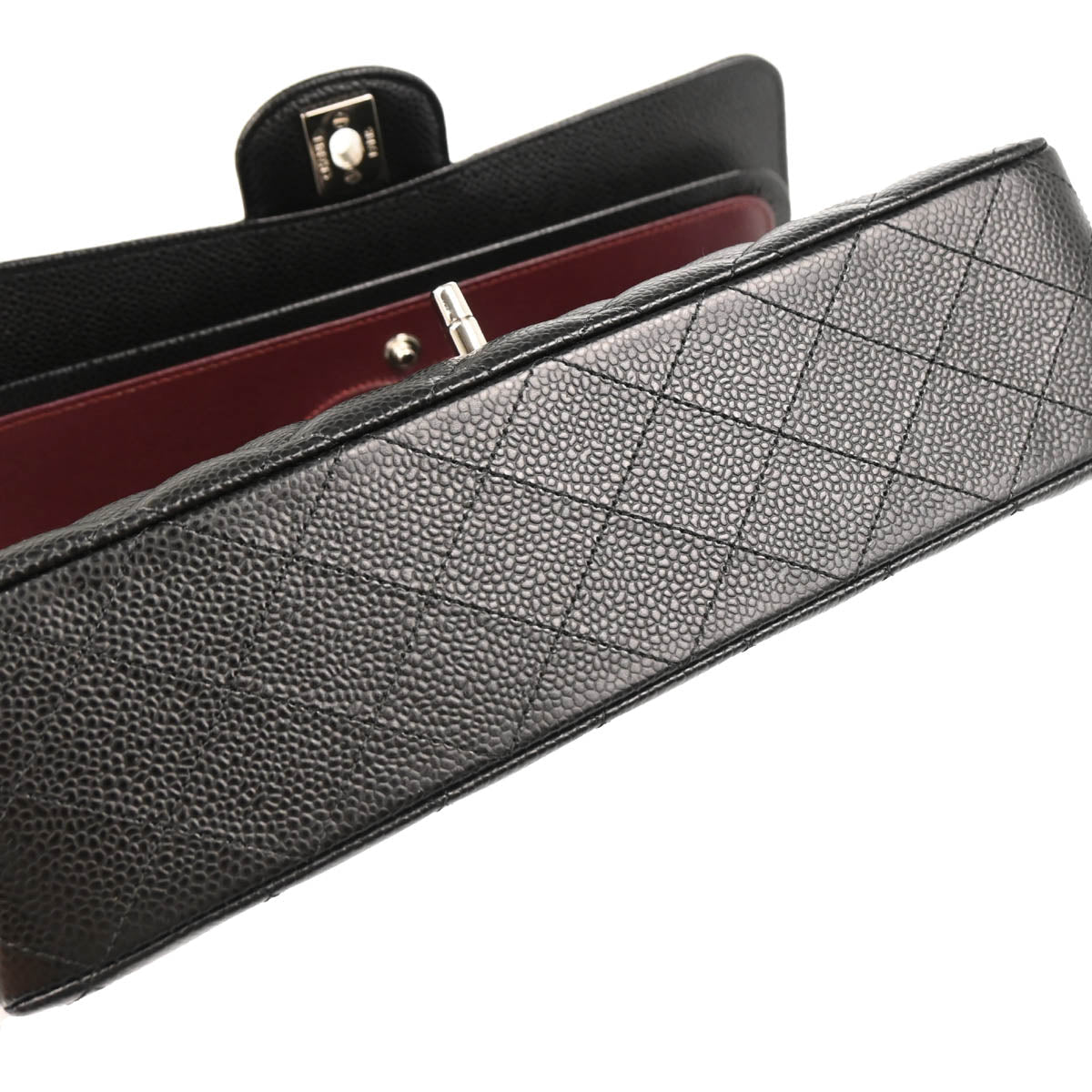 Chanel 2018-2019 Black Caviar Medium Classic Double Flap Shoulder Bag