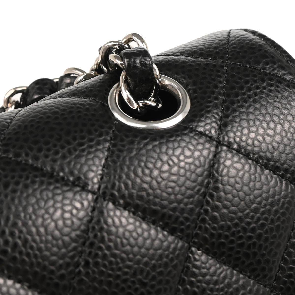 Chanel 2018-2019 Black Caviar Medium Classic Double Flap Shoulder Bag