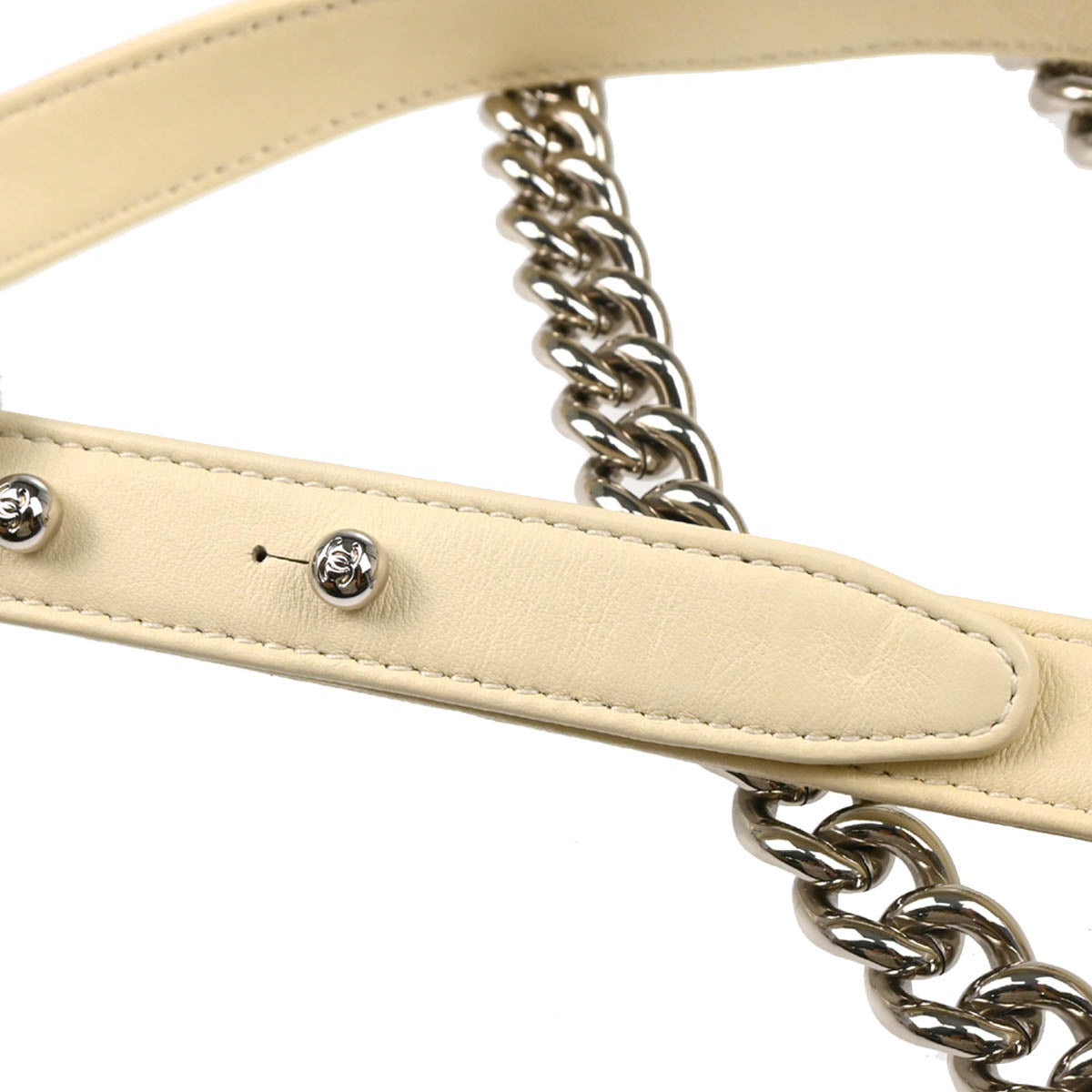 Boy Chanel 2016-2017 White Lambskin Small Chain Shoulder Bag