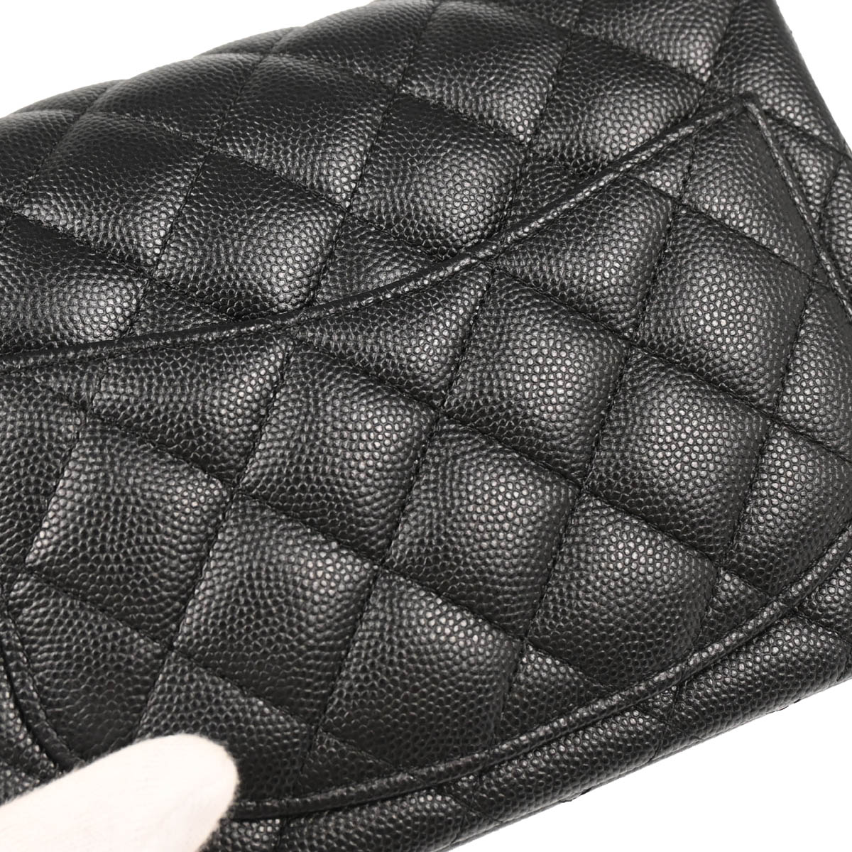 Chanel 2018-2019 Black Caviar Mini Classic Square Flap Bag 17