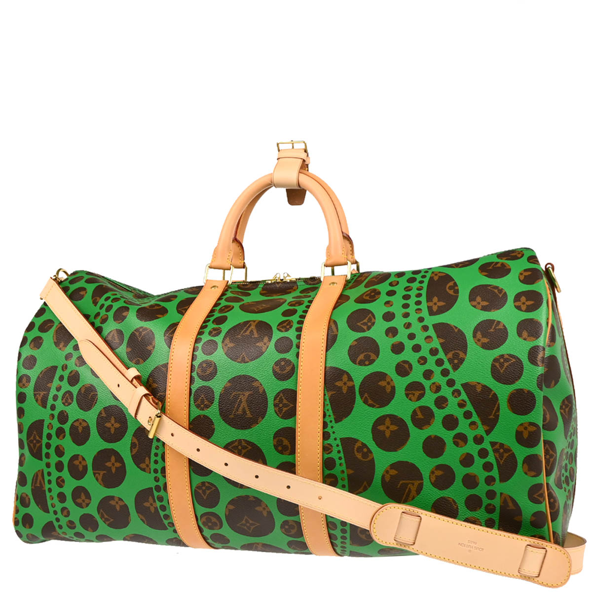 Louis Vuitton 2012 Pumpkin Dot Keepall Bandouliere 55 Duffle 2way Handbag M40696
