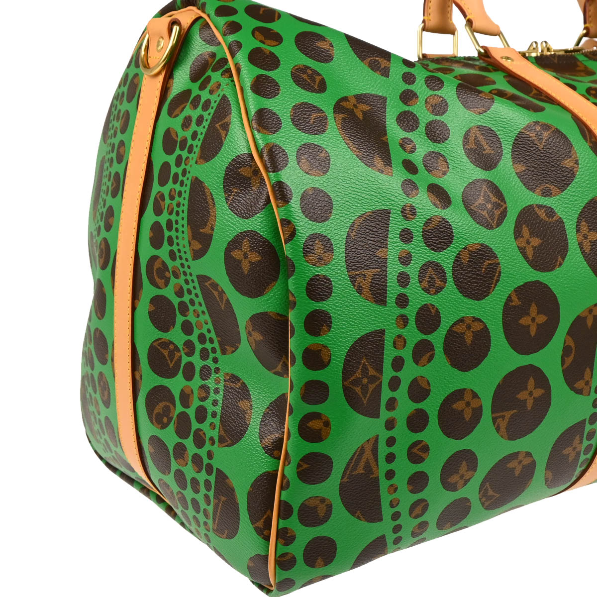 Louis Vuitton 2012 Pumpkin Dot Keepall Bandouliere 55 Duffle 2way Handbag M40696
