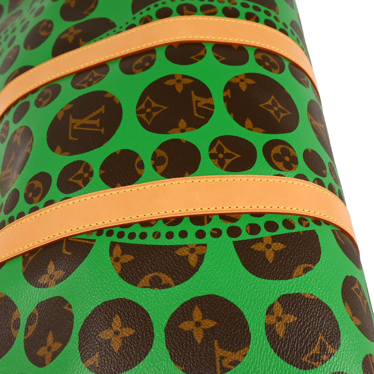 Louis Vuitton 2012 Pumpkin Dot Keepall Bandouliere 55 Duffle 2way Handbag M40696