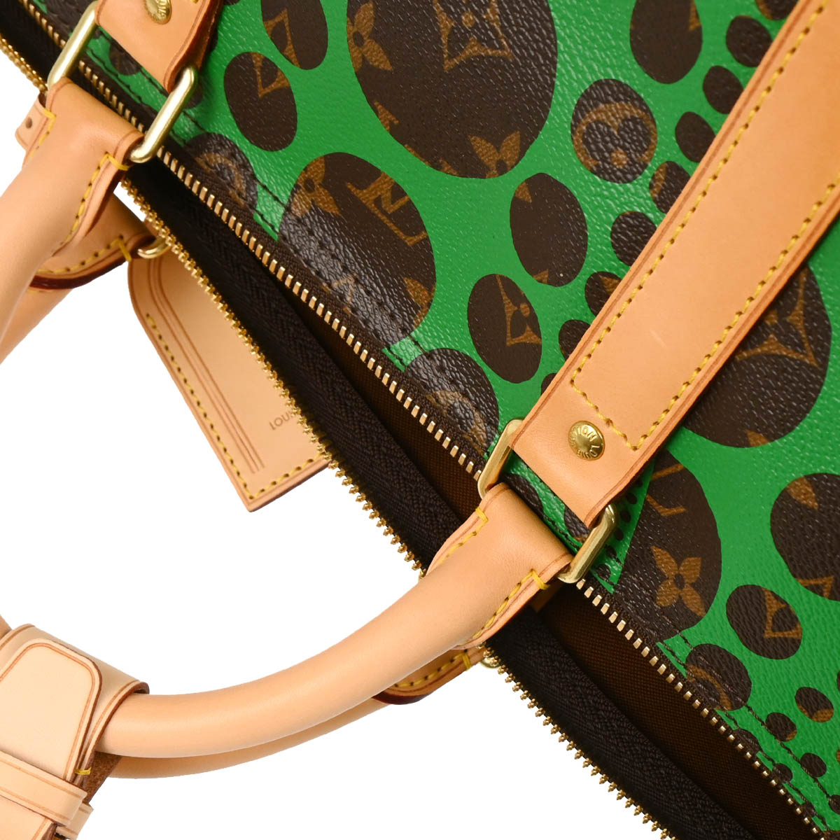 Louis Vuitton 2012 Pumpkin Dot Keepall Bandouliere 55 Duffle 2way Handbag M40696