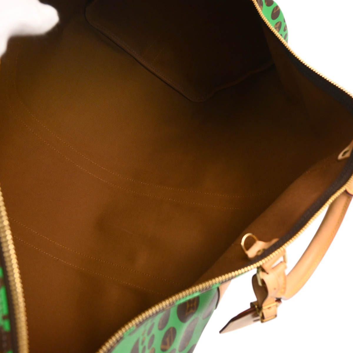 Louis Vuitton 2012 Pumpkin Dot Keepall Bandouliere 55 Duffle 2way Handbag M40696