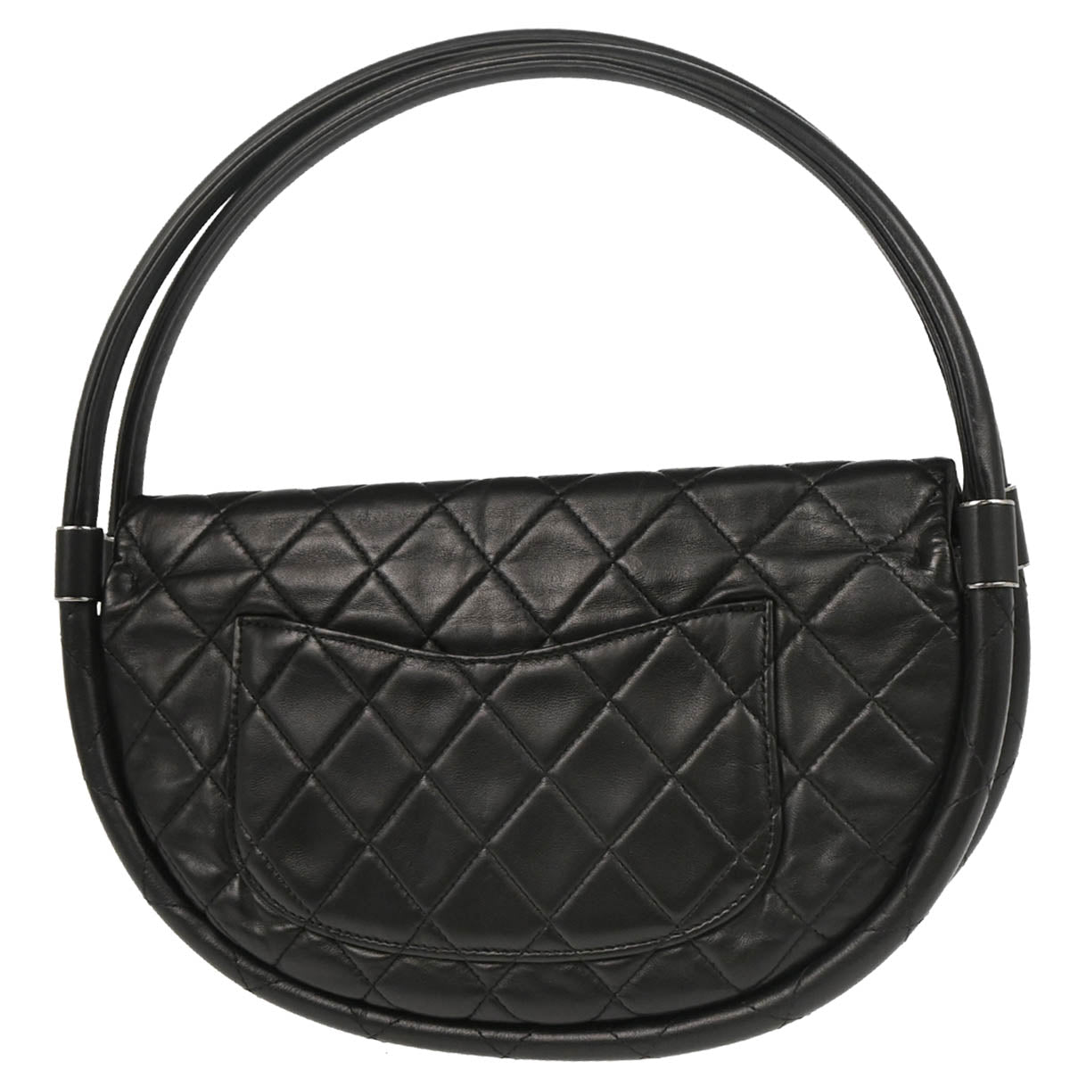 Chanel 2013-2014 Black Lambskin Medium Hula Hoop Handbag