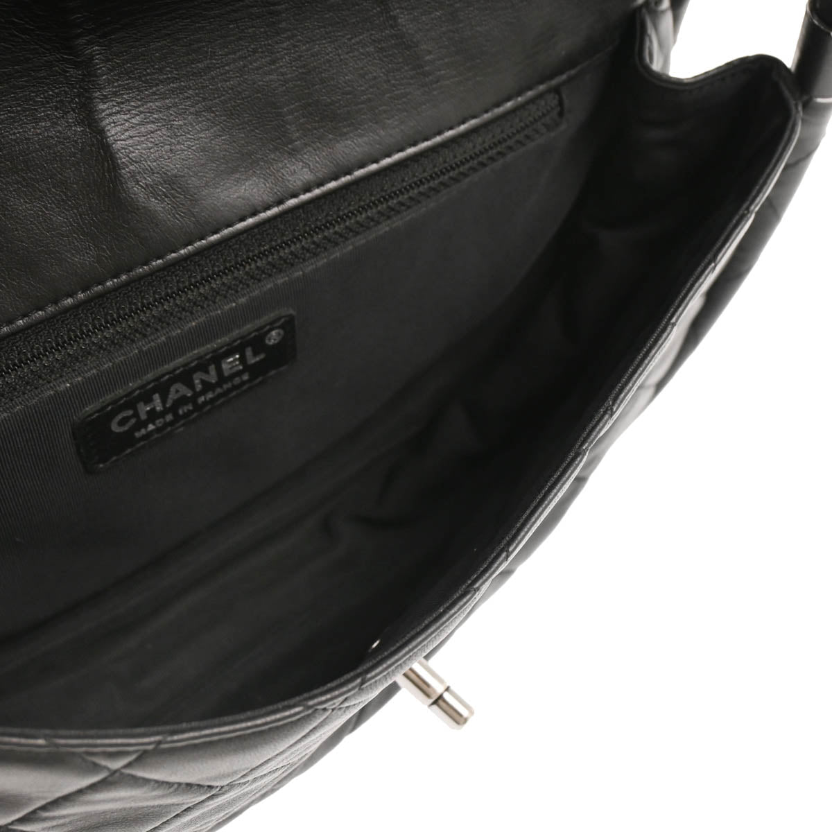 Chanel 2013-2014 Black Lambskin Medium Hula Hoop Handbag