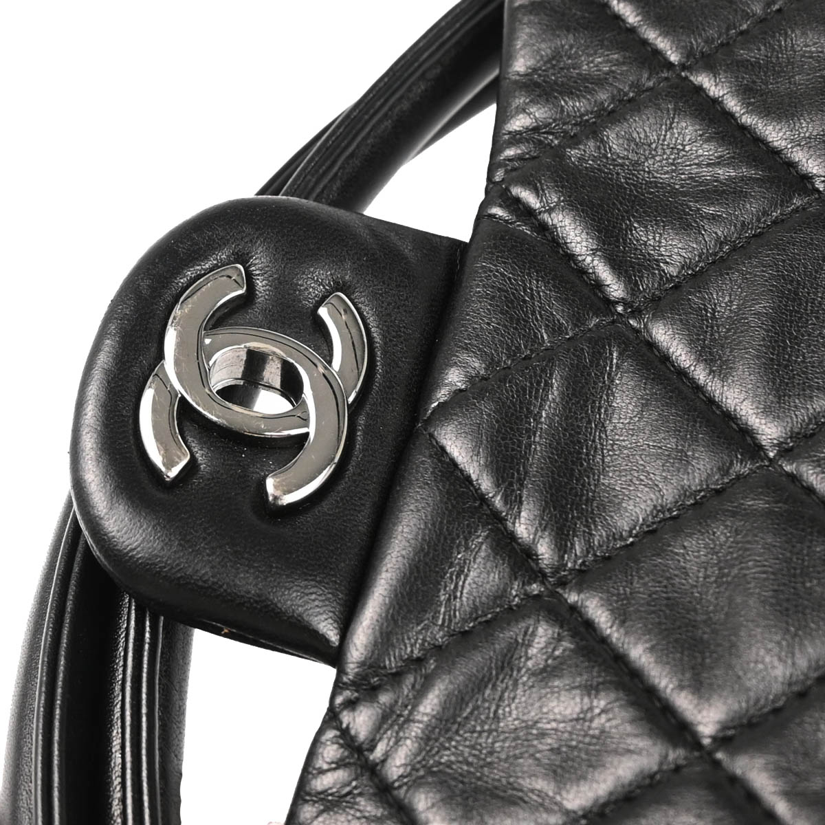 Chanel 2013-2014 Black Lambskin Medium Hula Hoop Handbag