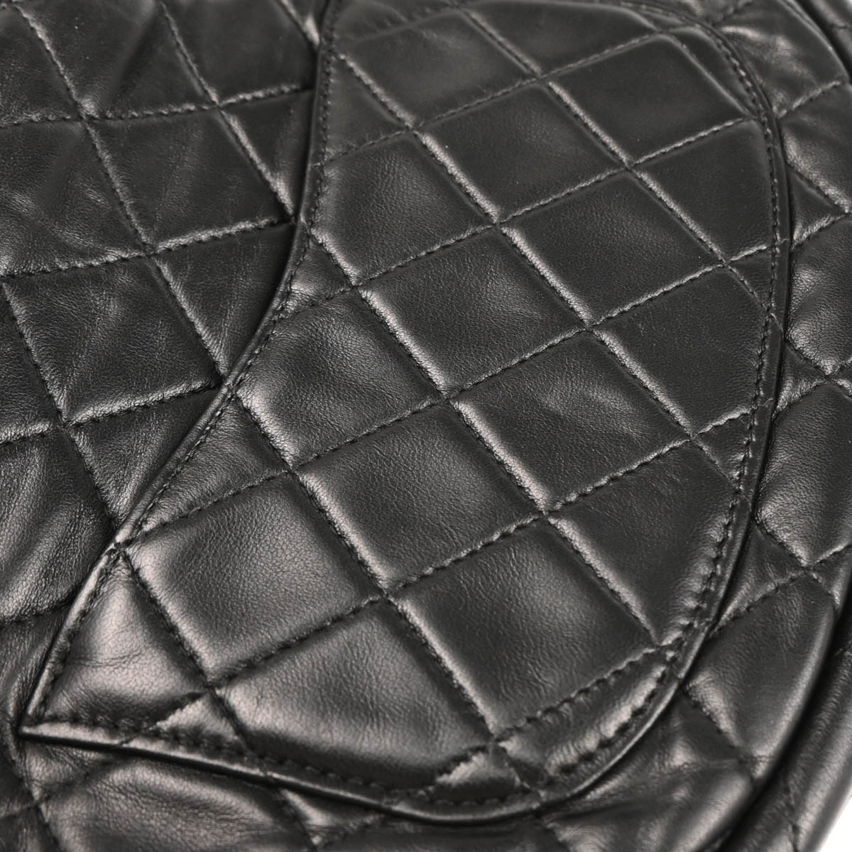 Chanel 2013-2014 Black Lambskin Medium Hula Hoop Handbag