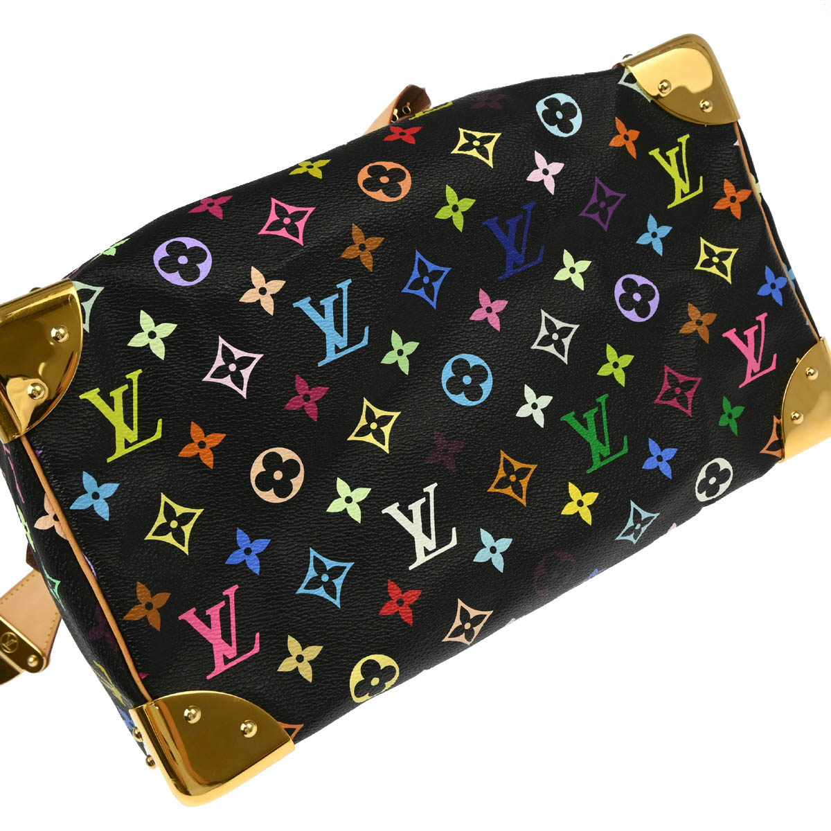 Louis Vuitton 2011 Black Monogram Multicolor Speedy 30 Handbag M92642