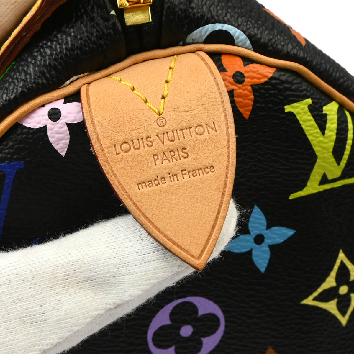 Louis Vuitton 2011 Black Monogram Multicolor Speedy 30 Handbag M92642