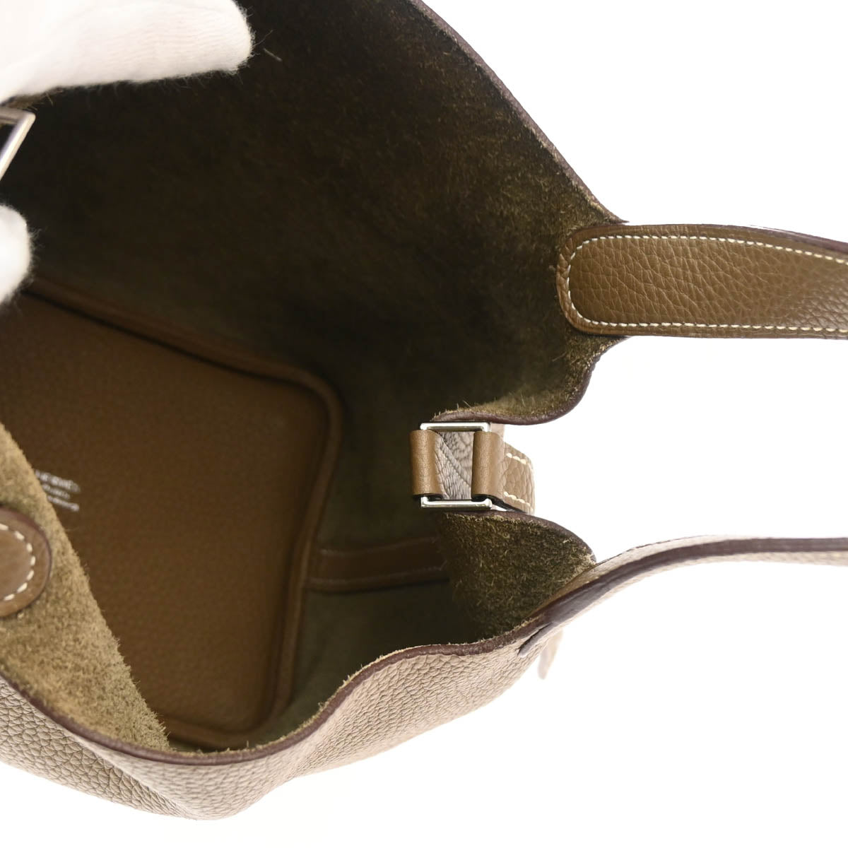 Hermes 2018 Etoupe Taurillon Clemence Picotin Lock 18 PM Handbag