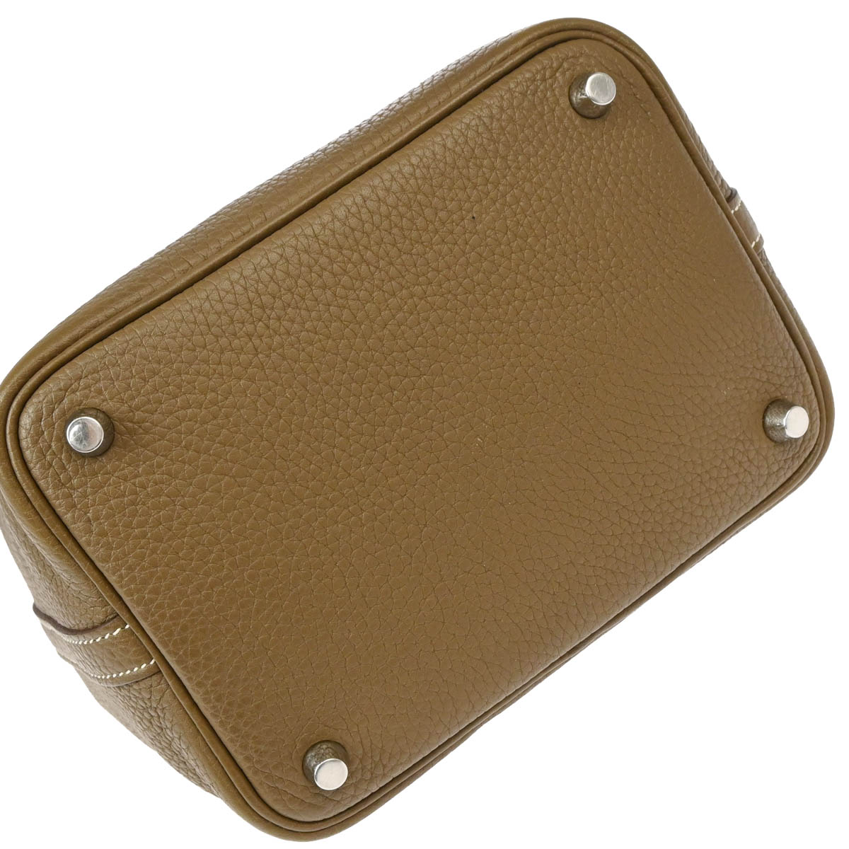 Hermes 2018 Etoupe Taurillon Clemence Picotin Lock 18 PM Handbag