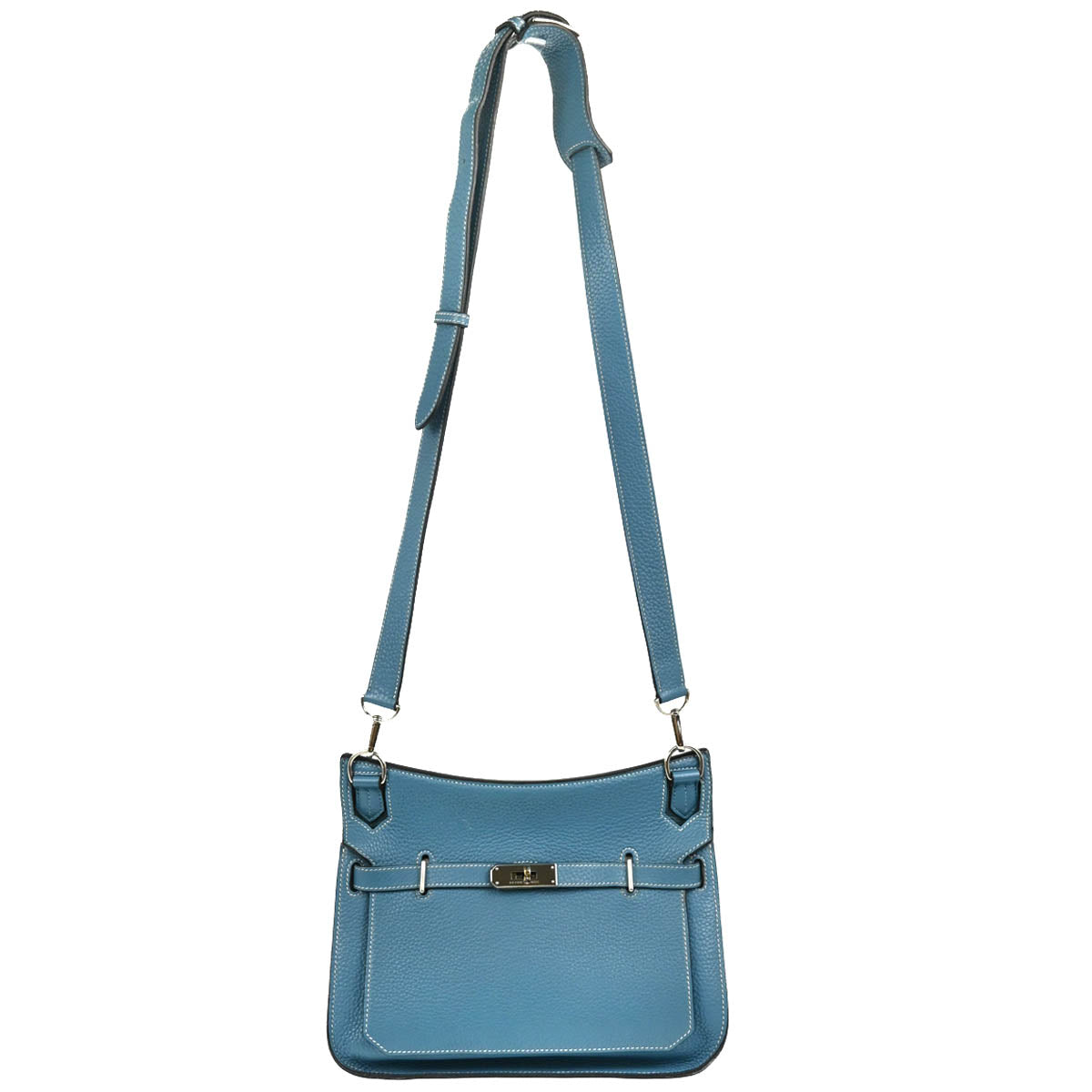 Hermes 2011 Blue Jean Taurillon Clemence Jypsiere 28 Shoulder Bag