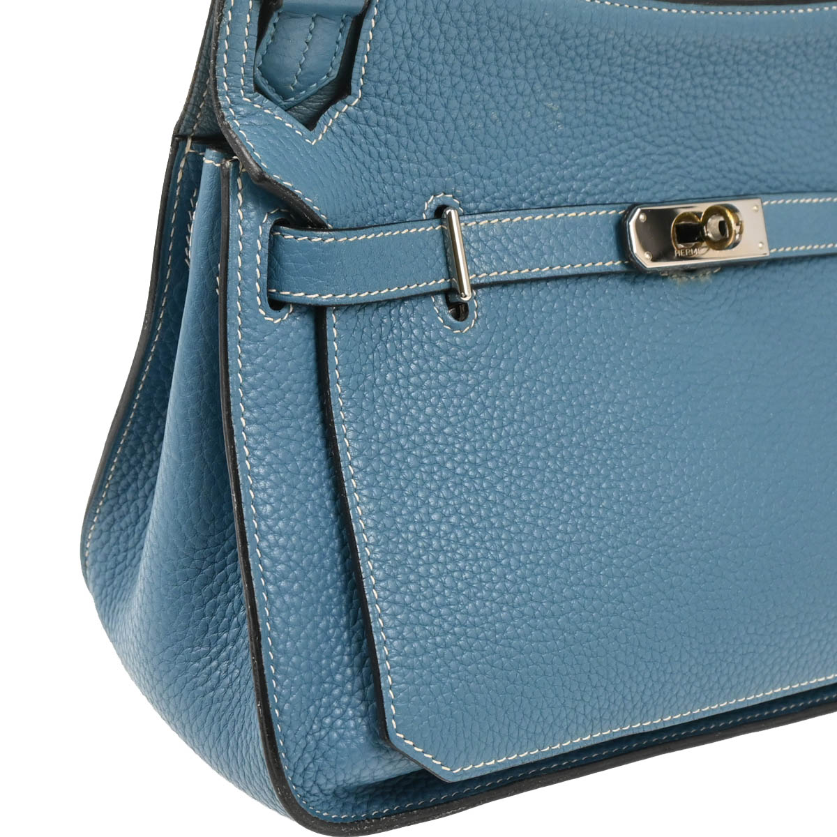 Hermes 2011 Blue Jean Taurillon Clemence Jypsiere 28 Shoulder Bag