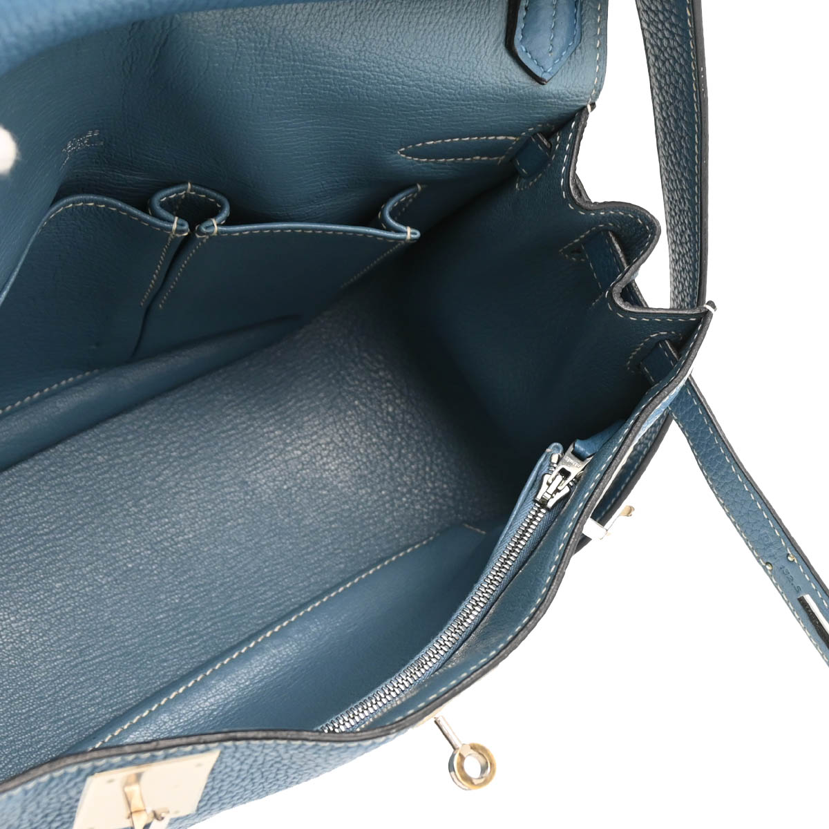 Hermes 2011 Blue Jean Taurillon Clemence Jypsiere 28 Shoulder Bag