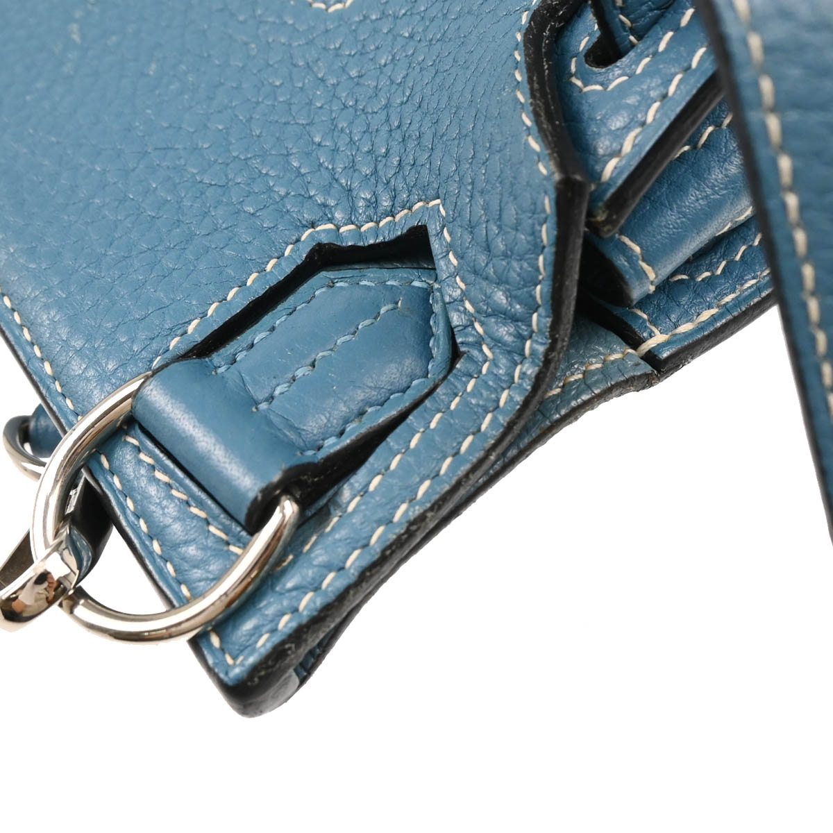Hermes 2011 Blue Jean Taurillon Clemence Jypsiere 28 Shoulder Bag