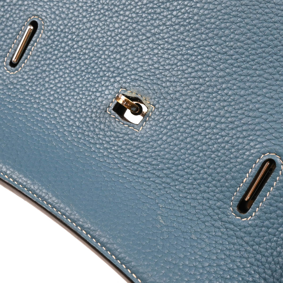 Hermes 2011 Blue Jean Taurillon Clemence Jypsiere 28 Shoulder Bag