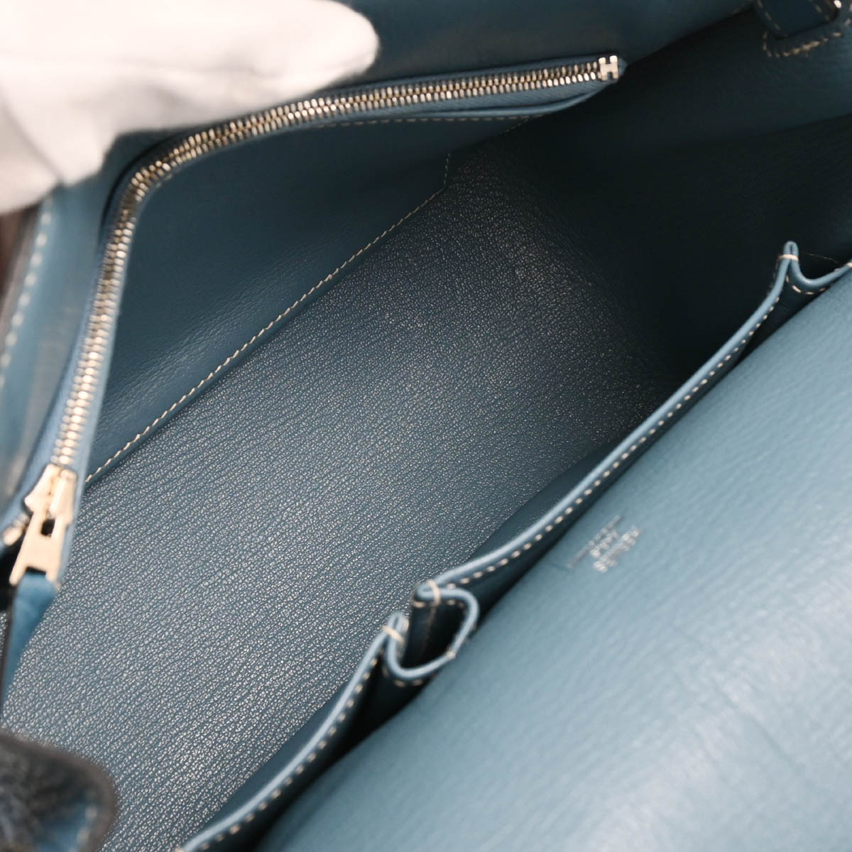 Hermes 2011 Blue Jean Taurillon Clemence Jypsiere 28 Shoulder Bag
