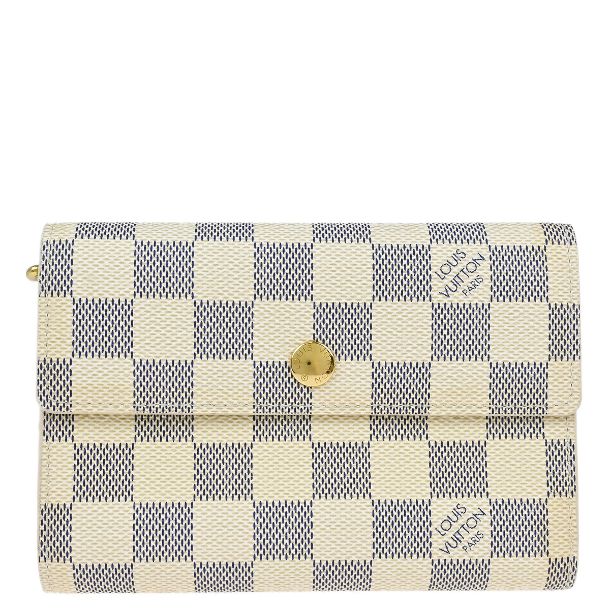 Louis 2010 Vuitton Damier Azur Portefeuille Alexandra Wallet N63068