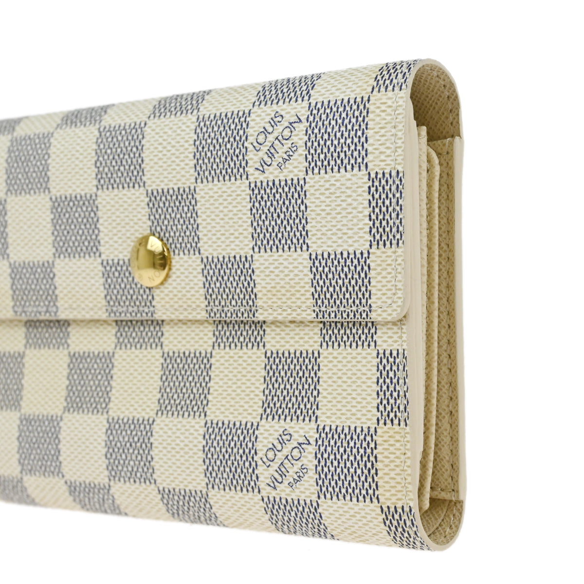 Louis 2010 Vuitton Damier Azur Portefeuille Alexandra Wallet N63068