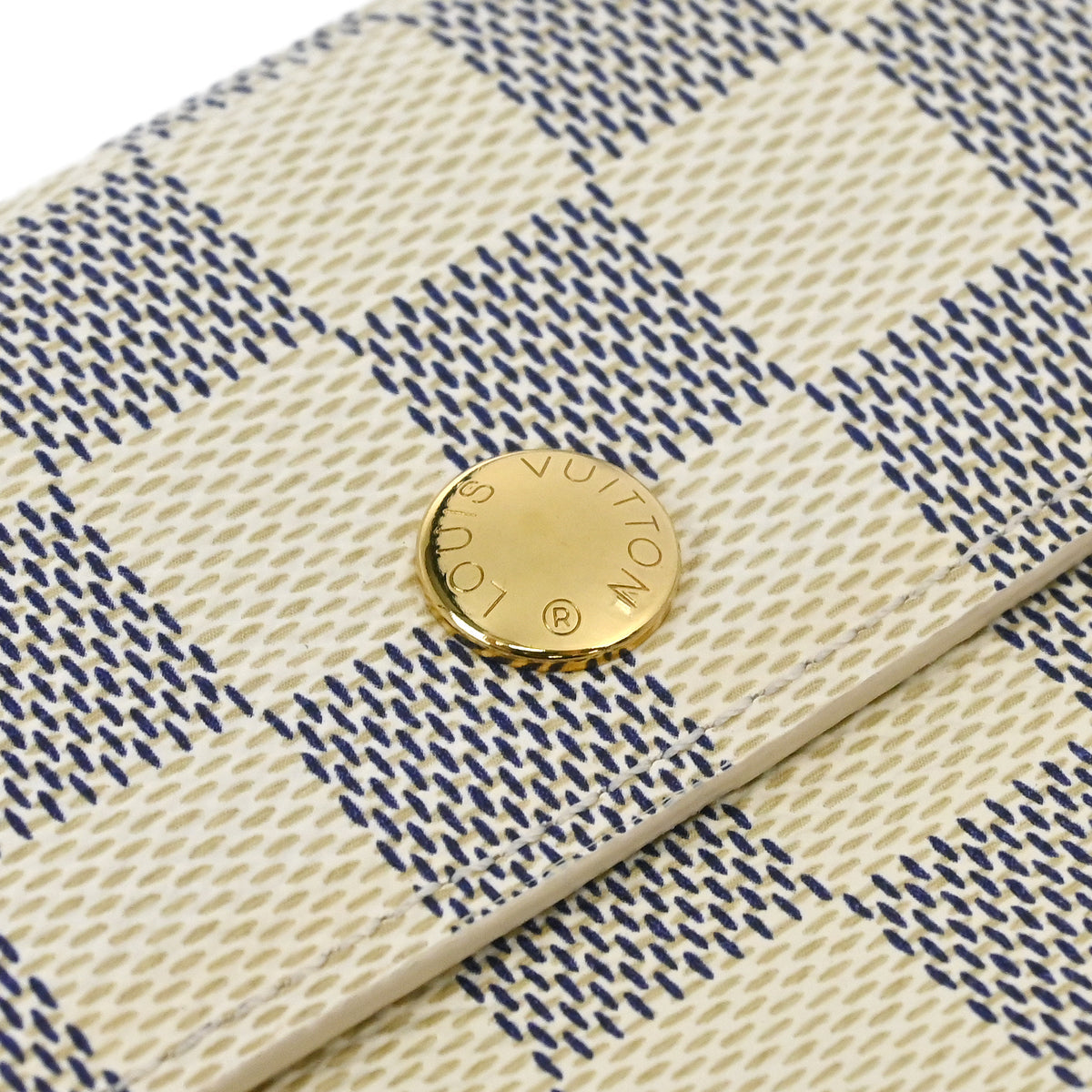 Louis 2010 Vuitton Damier Azur Portefeuille Alexandra Wallet N63068