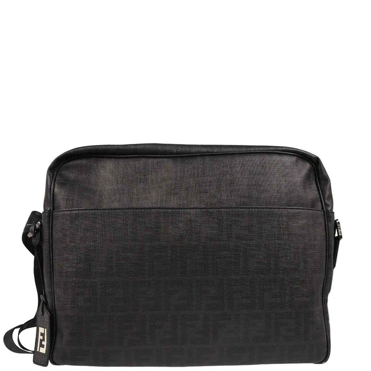 Fendi Black Zucca Messenger Bag