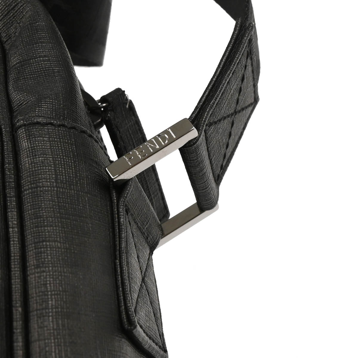 Fendi Black Zucca Messenger Bag