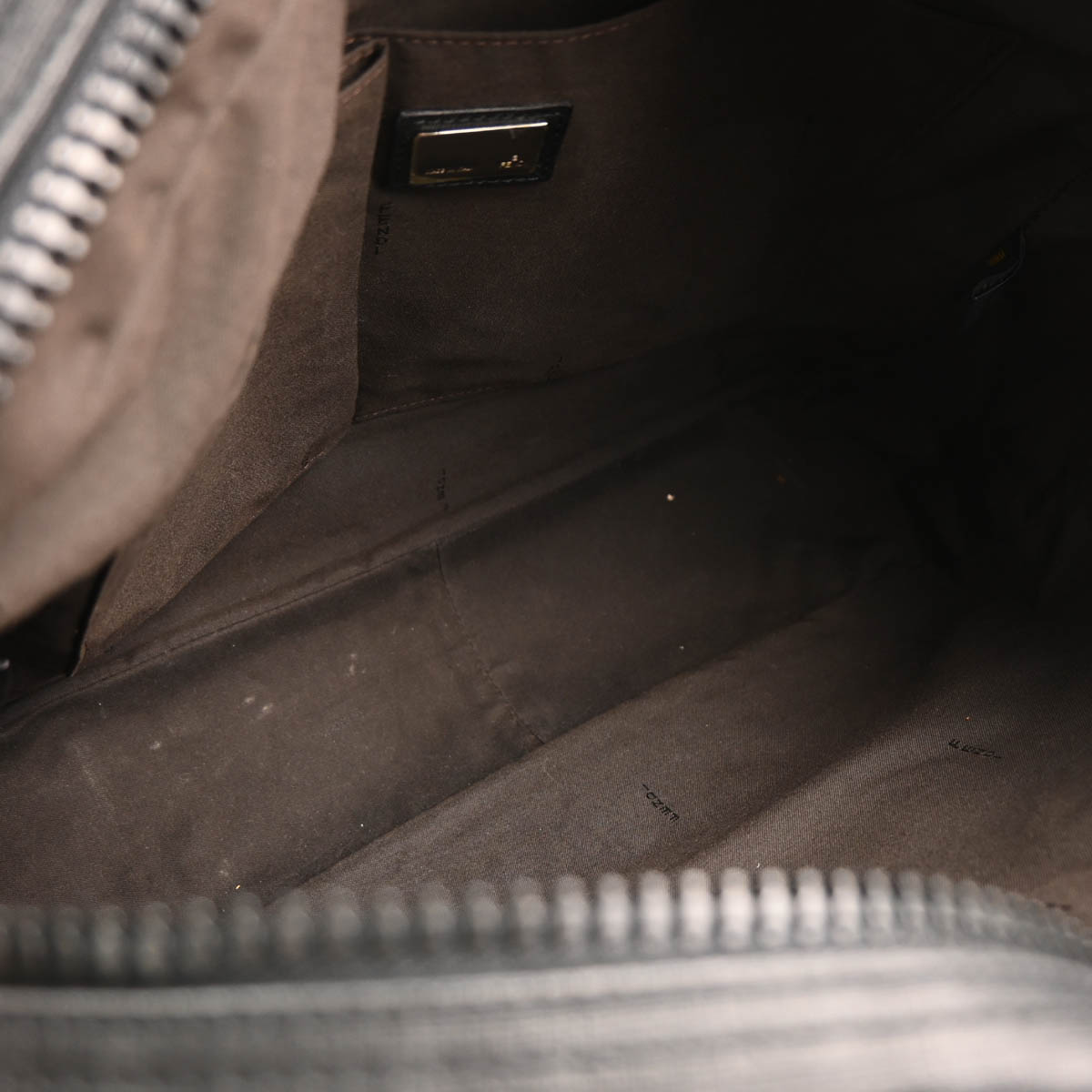 Fendi Black Zucca Messenger Bag