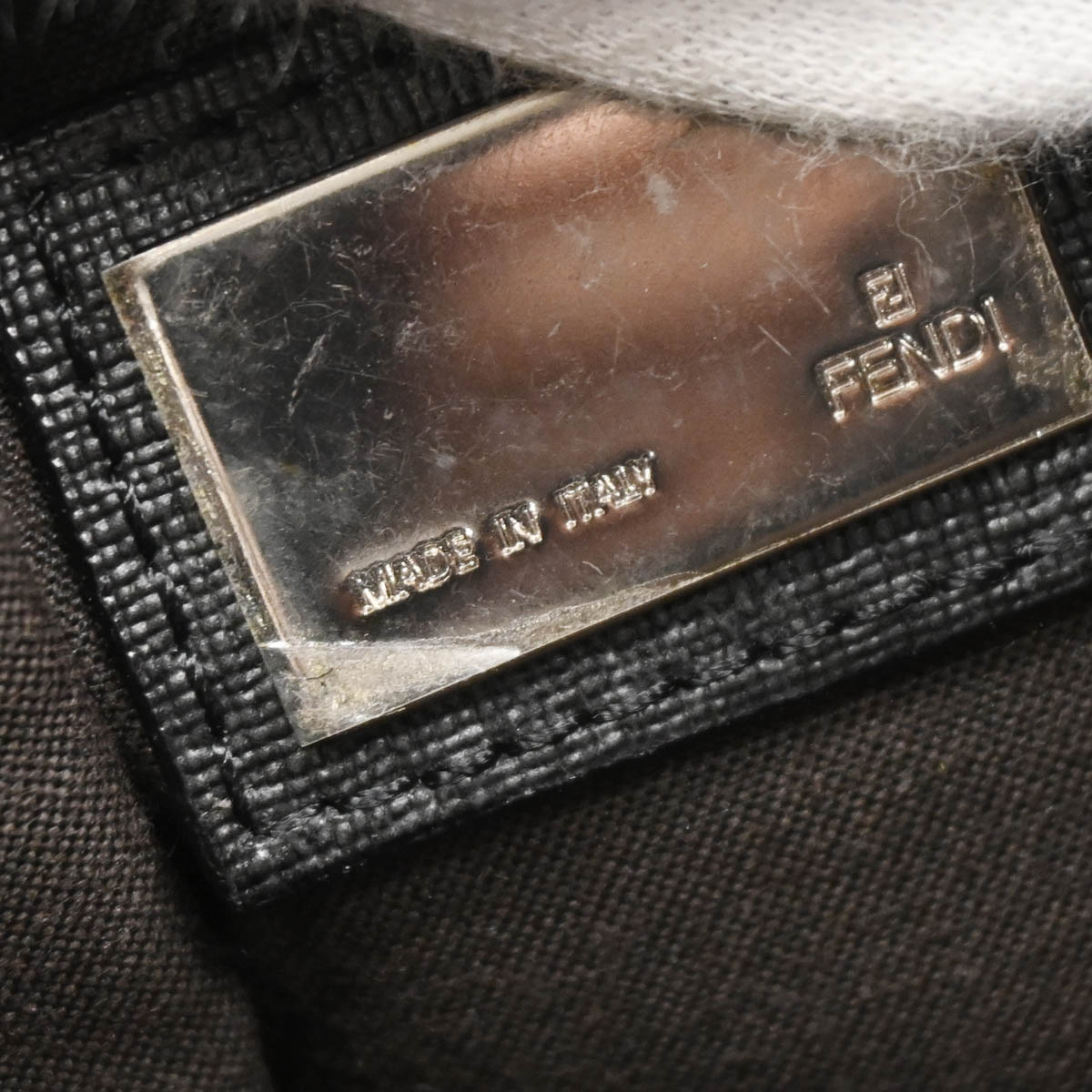 Fendi Black Zucca Messenger Bag