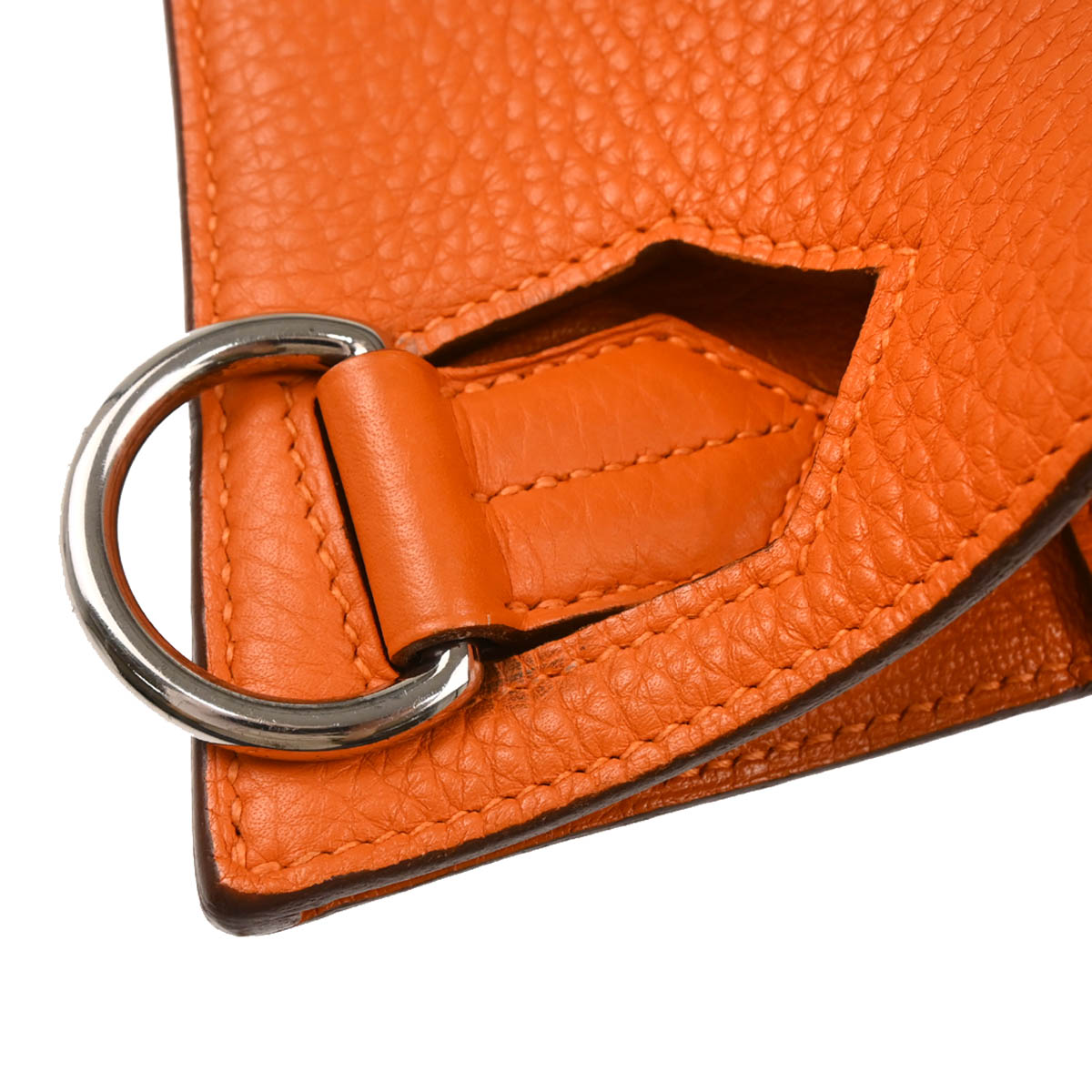 Hermes Orange Taurillon Clemence Jypsiere 34 Shoulder Bag