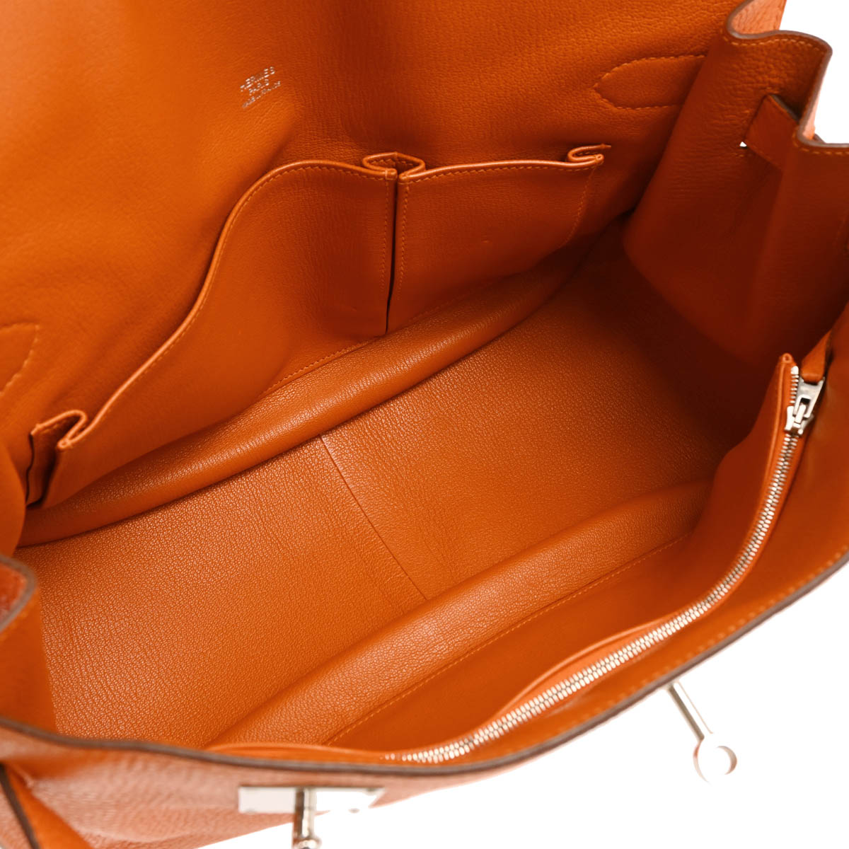 Hermes Orange Taurillon Clemence Jypsiere 34 Shoulder Bag