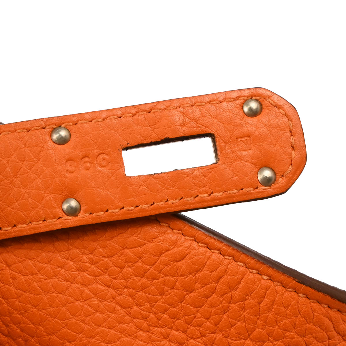 Hermes Orange Taurillon Clemence Jypsiere 34 Shoulder Bag