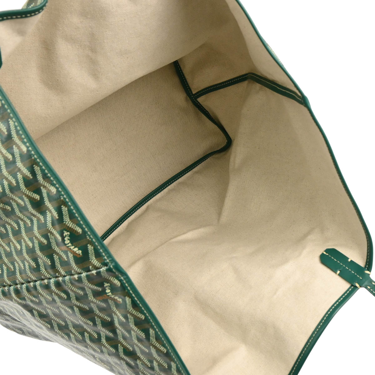 Goyard 2013 Green Saint Louis GM Tote Bag