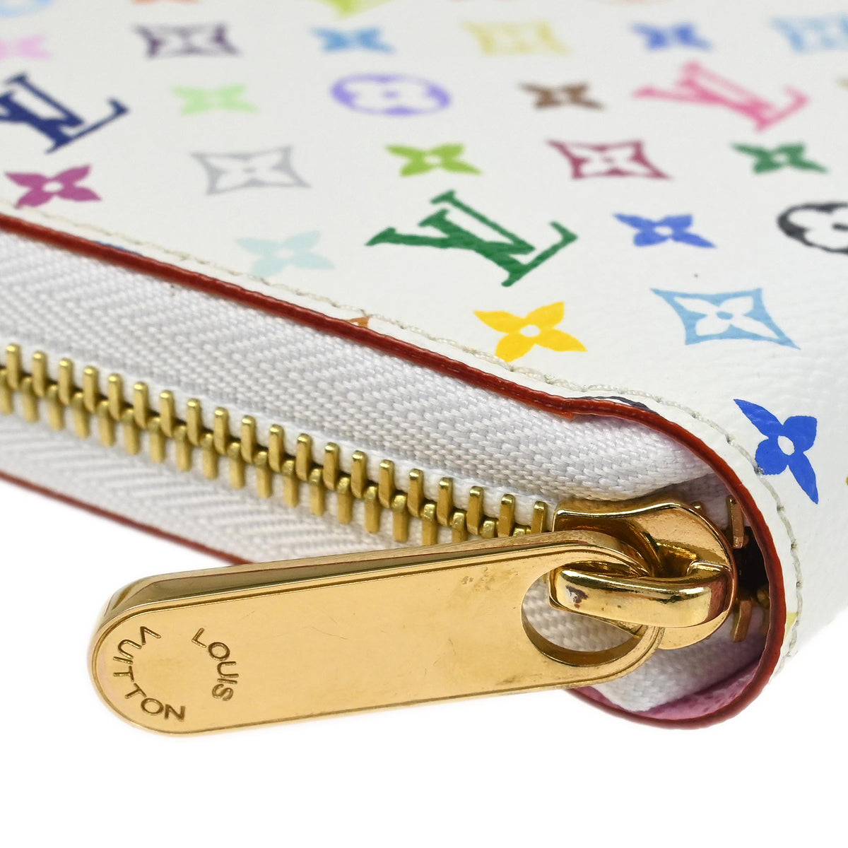 Louis Vuitton 2015 White Multicolor Zippy Wallet M60241