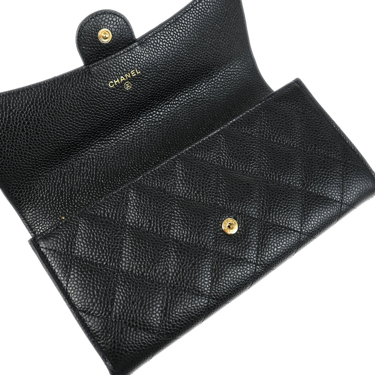 Chanel 2018-2019 Black Caviar Long Wallet