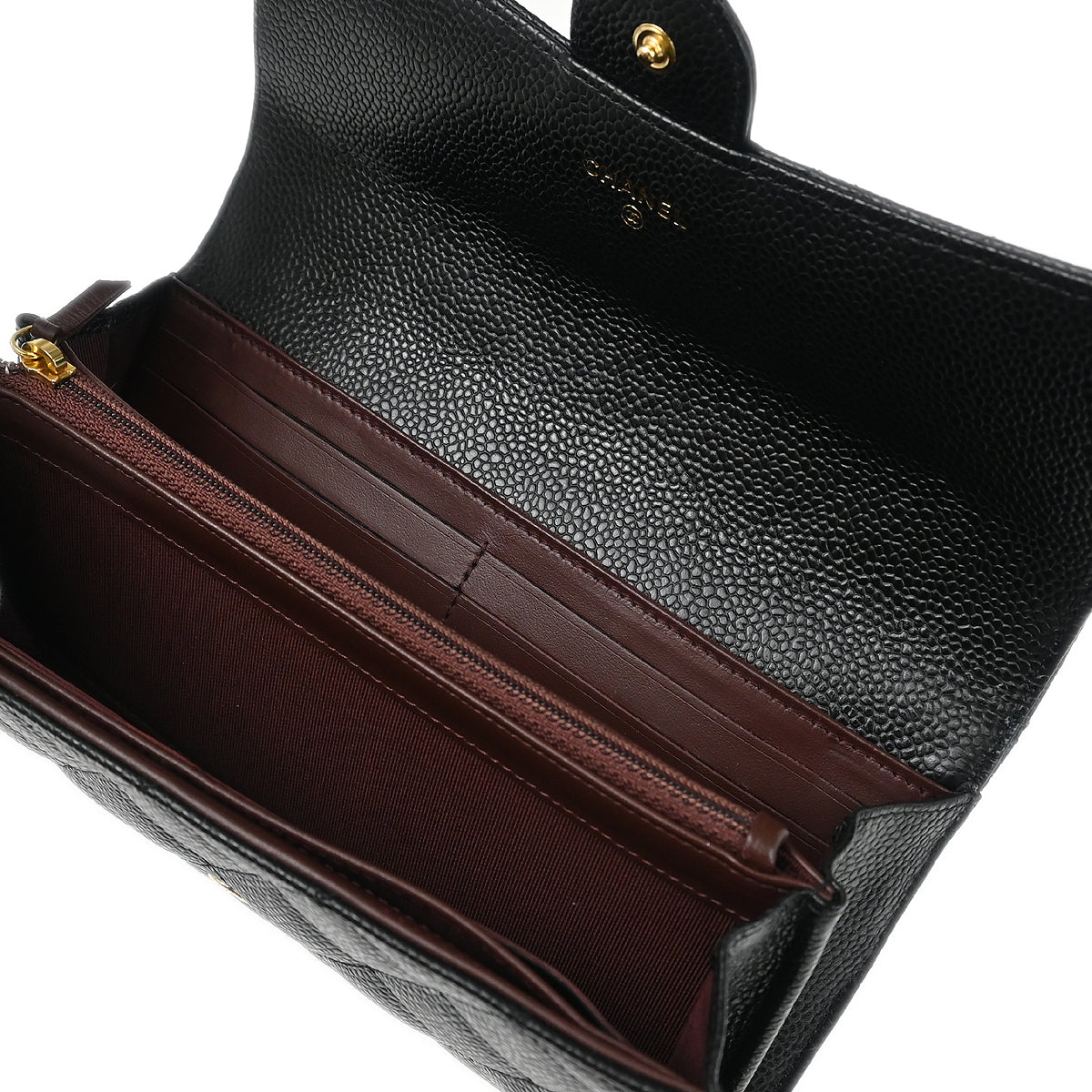 Chanel 2018-2019 Black Caviar Long Wallet