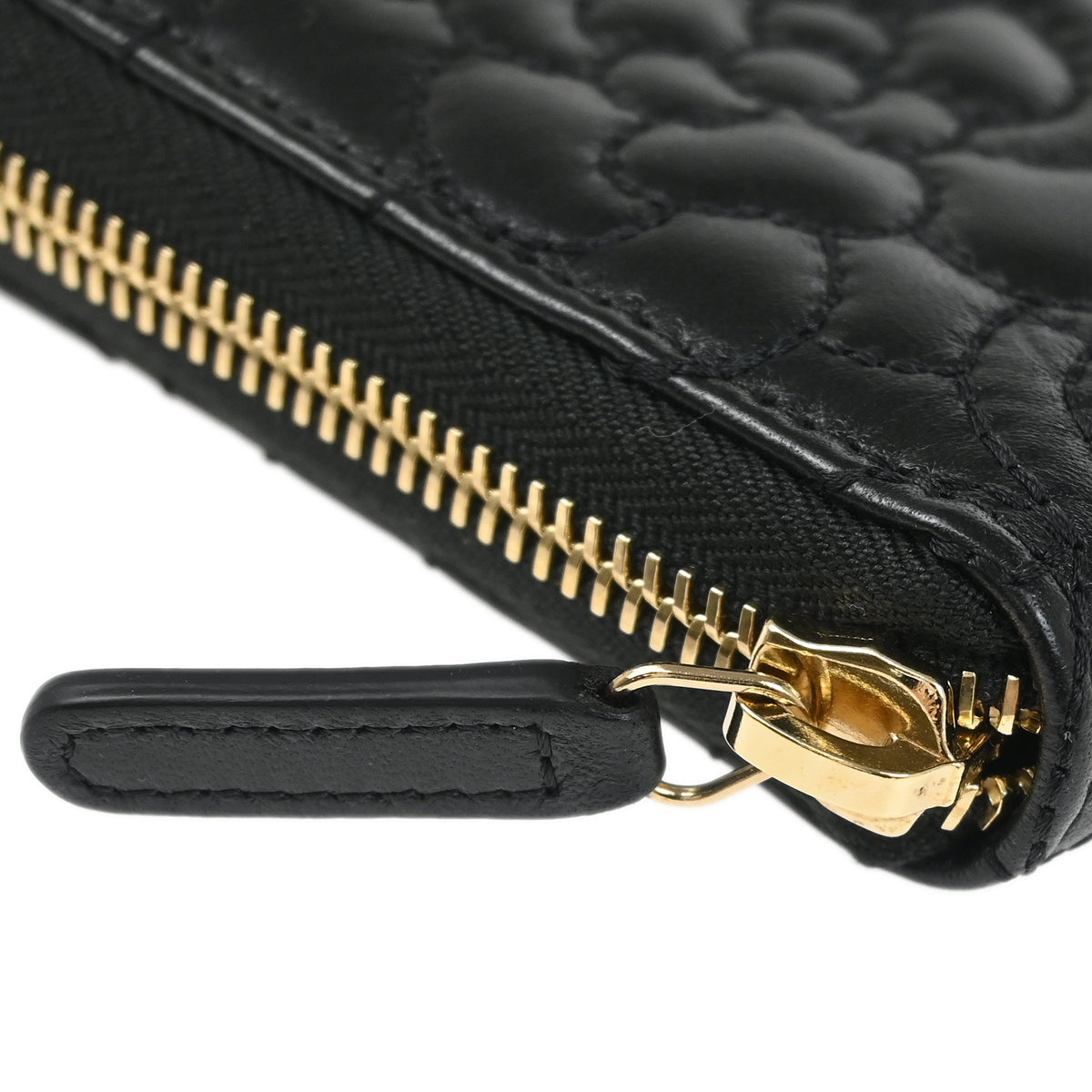 Chanel 2018-2019 Black Lambskin Camellia Long Wallet