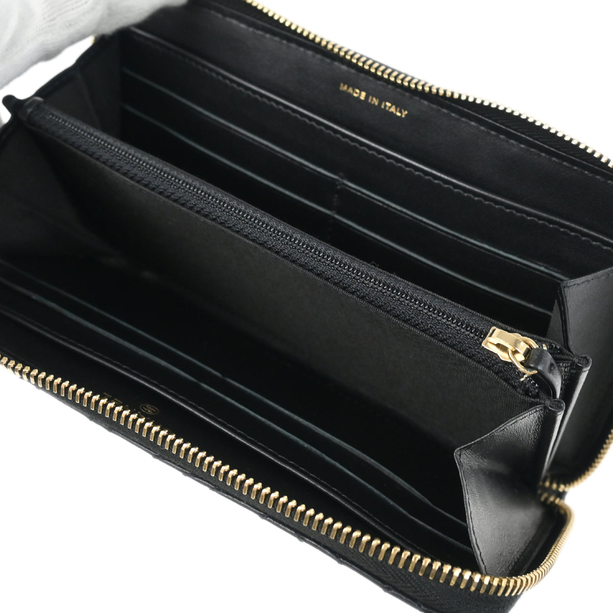 Chanel 2018-2019 Black Lambskin Camellia Long Wallet