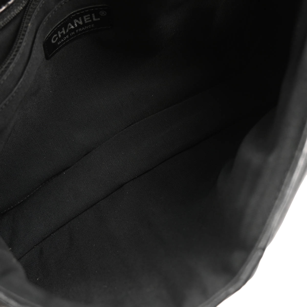 Chanel 2014 Black Lambskin Star Stitch Shoulder Bag