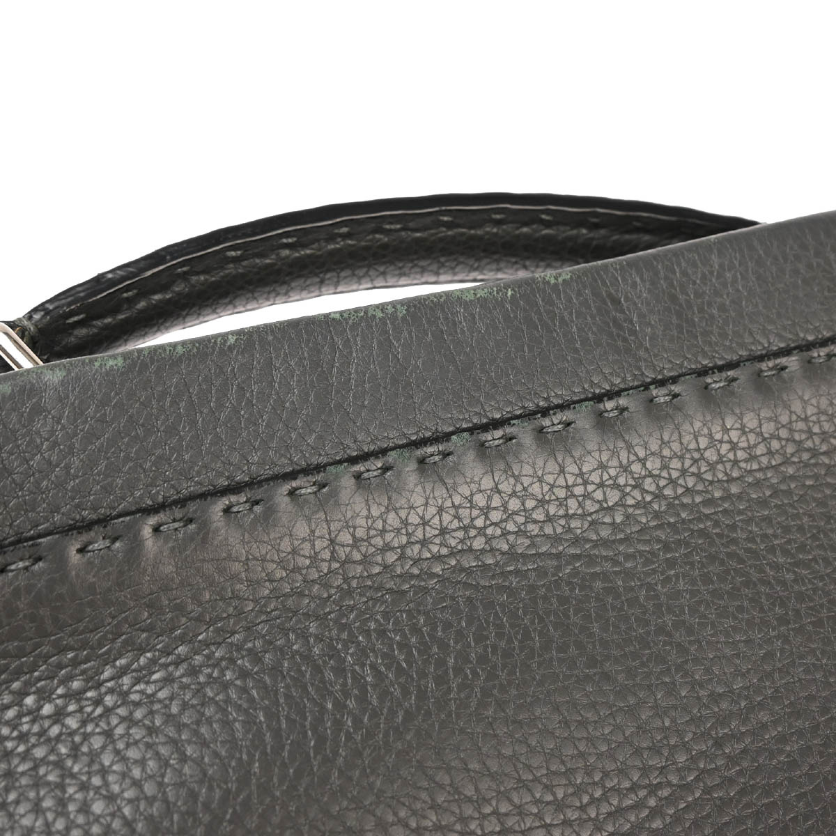 Fendi Gray Leather Peekaboo Mini 2way Shoulder Handbag