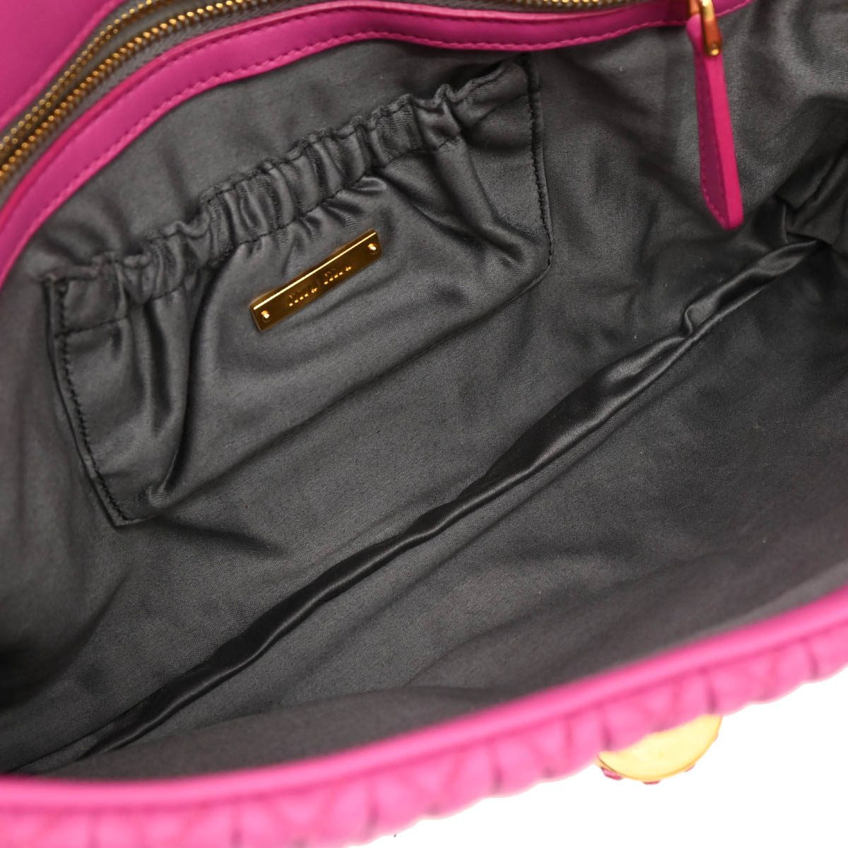 Miu Miu Pink Lambskin Nappa Crystal Handbag