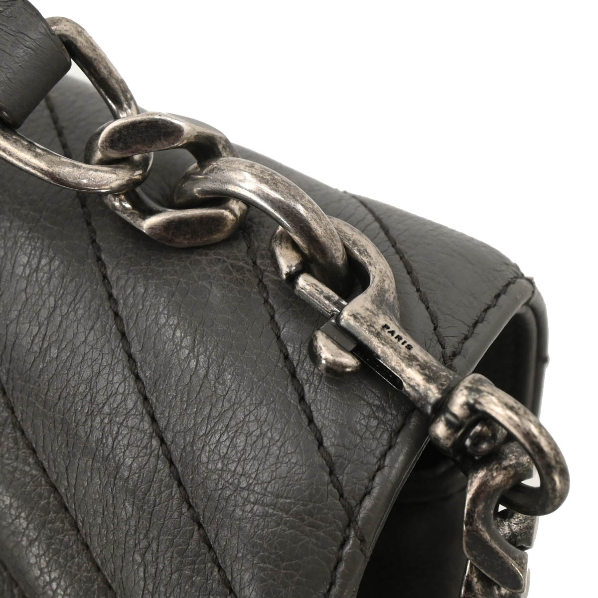 Saint Laurent Gray Leather College 2way Shoulder Handbag