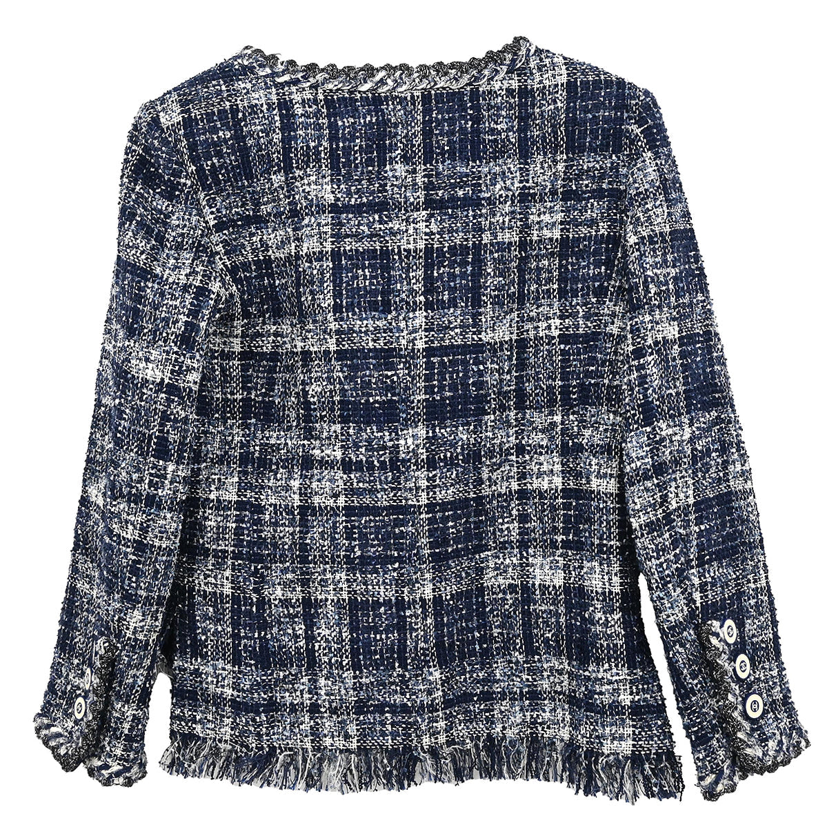 Chanel 2018 Collarless Jacket Navy #34