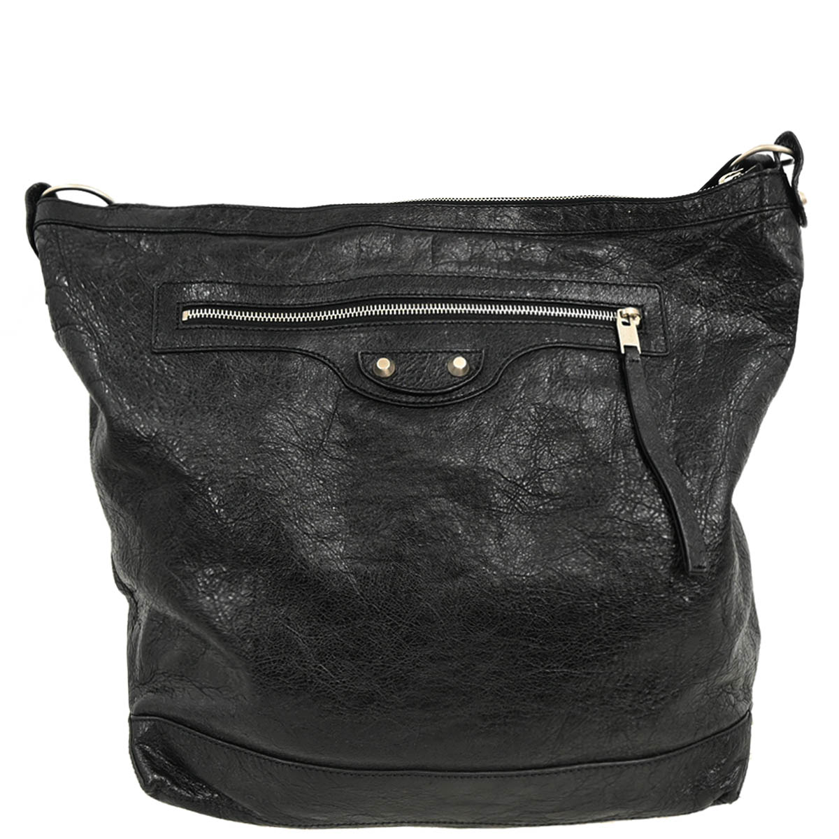 Balenciaga Black The Day Messenger Shoulder Bag